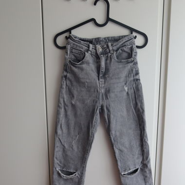 Denim high waist skinny jeans