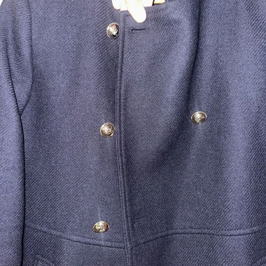 Cappotto Zara blu scuro bottoni dorati T38