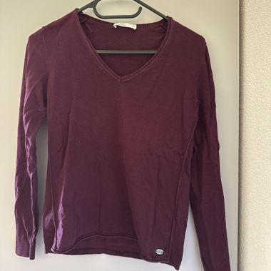 Maglia a maniche lunghe bordeaux