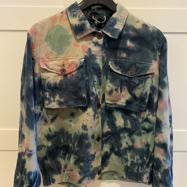 Veste en jean tie-dye Topshop