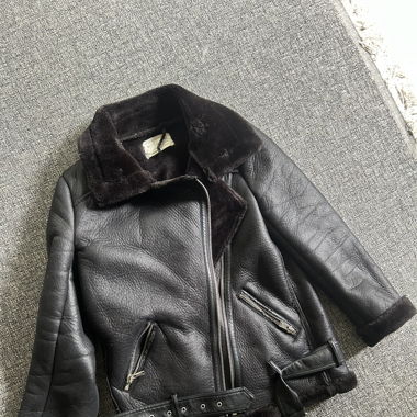 zara fur leather jacket