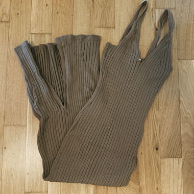 Brown Ribbed Dress H&M