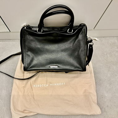 Borsa tote in pelle nera Rebecca Minkoff