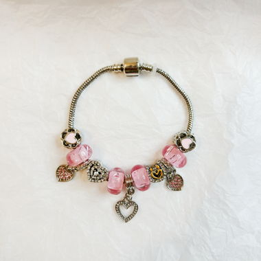 Charm Bracelet LOVELY PINK Armband