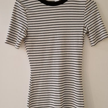 Striped Short-Sleeve Dress
