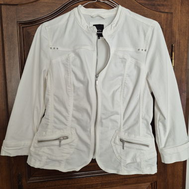 Veste en jean blanche Bonita