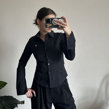 Schwarze Bluse