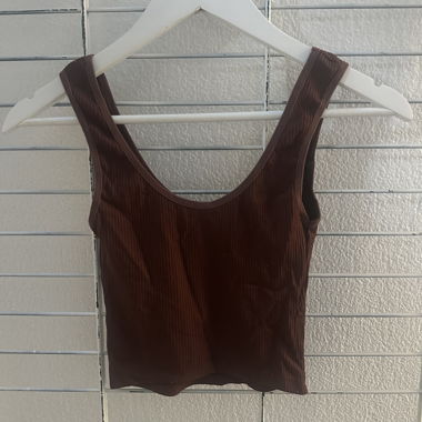 Brown crop Stradivarius top size XS