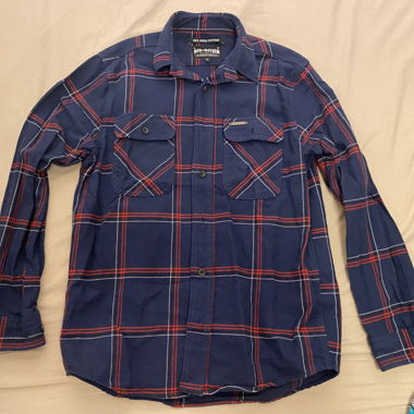 Men's long-sleeve check shirt