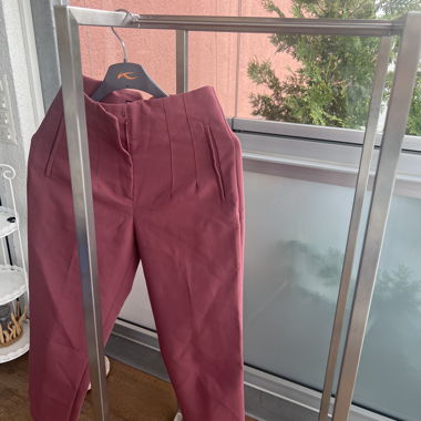 Burgundy suit trousers