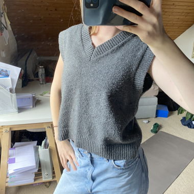 Gilet en maille gris Zara