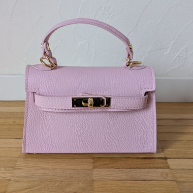 Borsa a tracolla in pelle rosa