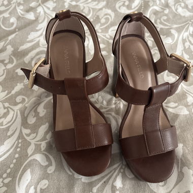 Sandales marron à talon