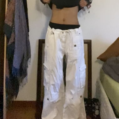 White Cargo Pants