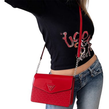 Sac GUESS en cuir rouge