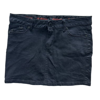 Fishbone Vintage Y2K Denim schwarzer Minirock M