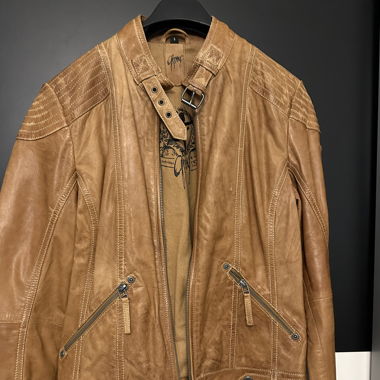 Braune Leder Jacke 