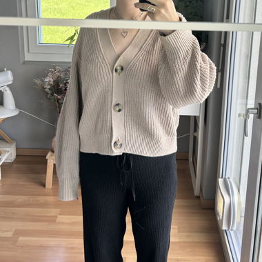 Gilet en maille beige