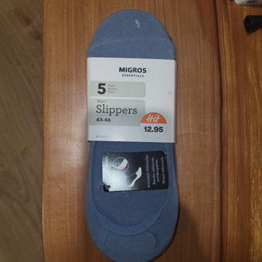 Socken slippers blau Herren 43-46 5er Pack neu