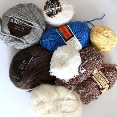 Restes de laine marron