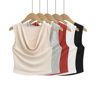 Ärmelloses Drapiertes Top
