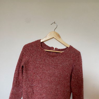 Rosa-Rot Wollpulli Gr. M