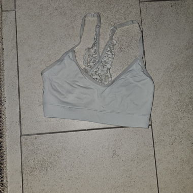 Grauer Spitzensport-BH