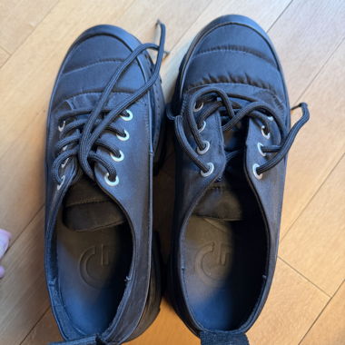 Black GANNI lace-up shoes with chunky sole