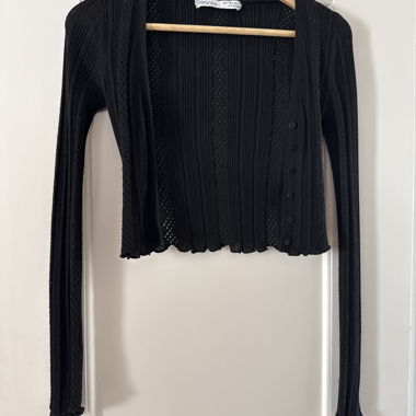 Bershka Black Knit Cardigan
