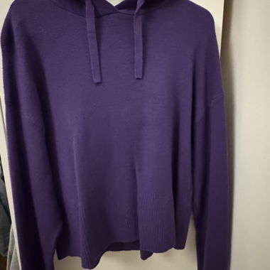 Felpa con cappuccio viola