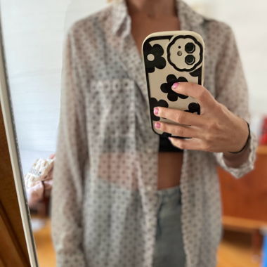 gemusterte dünne Bluse