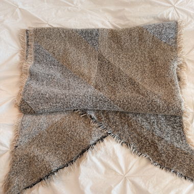 Écharpe à motifs avec franges