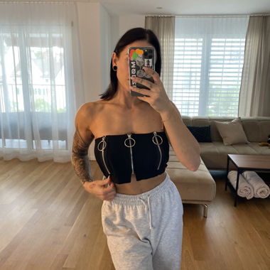 Croptop schwarz