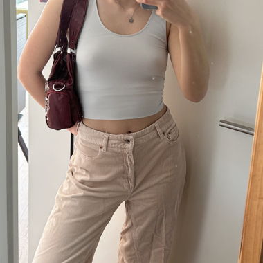Loose fit corduroy trousers