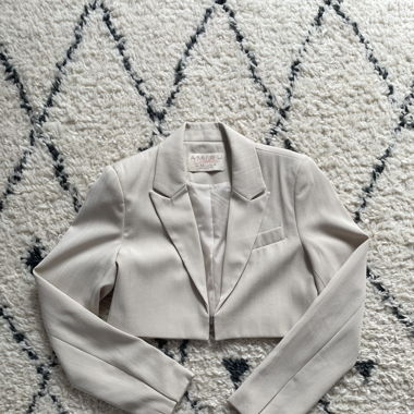 Blazer cropped beige