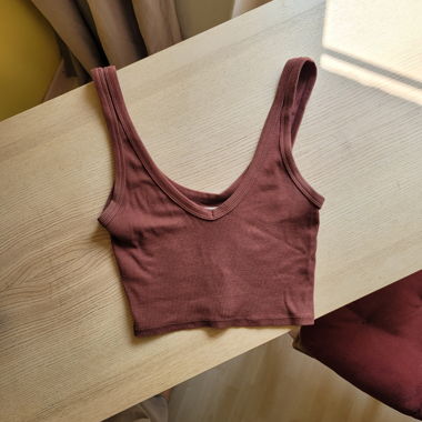 crop top brun bershka