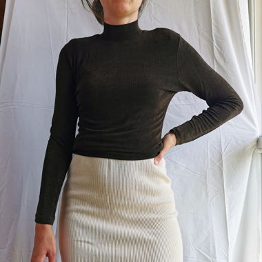 Dark brown longsleeve vintage turtleneck