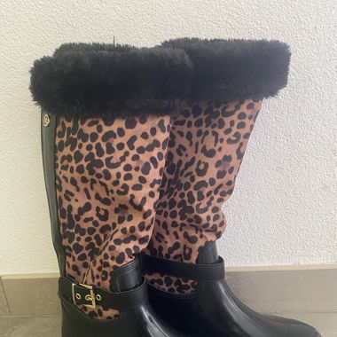 Guess Leopard Print Rain Boots 