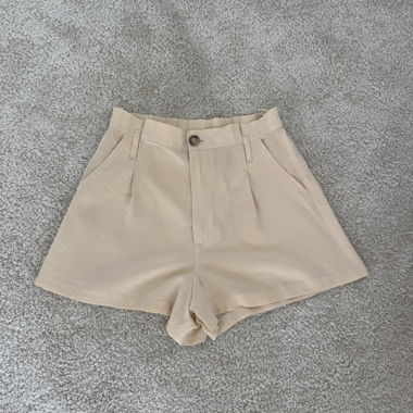 Shorts vita alta beige Zara taglia M