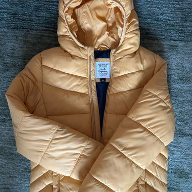 Daunenjacke Kinder gelb Gr. 140