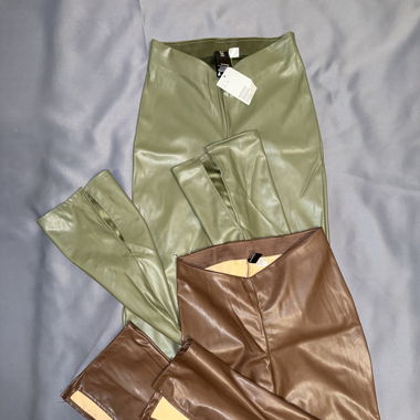 2 Kunstleder Leggins XS