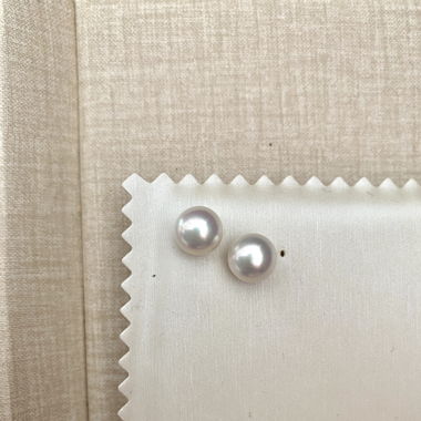 9mm Top Glanz Süsswasserperlen Ohrstecker