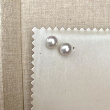 9mm Top Glanz Süsswasserperlen Ohrstecker