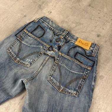 Vintage Dolce Gabbana Bootcut Backprint Jeans (S)