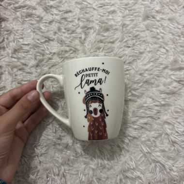 Mug lama « Réchauffe-moi »