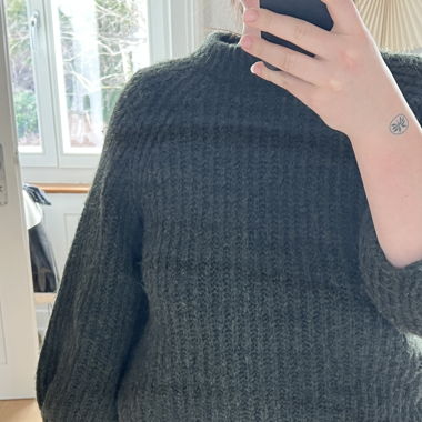 dark green wool jumper