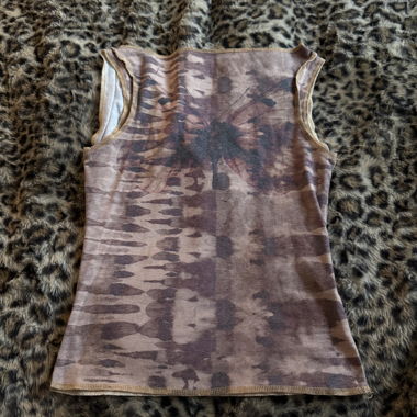 Top sans manches à motif batik