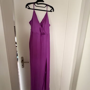 Lila Satin-Kleid