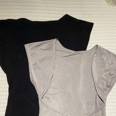 Stradivarius: black & grey crop tops