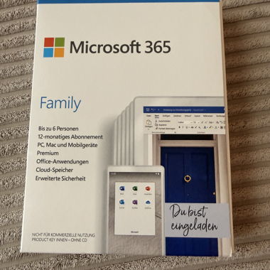 Microsoft 365 Family Abonnement 12 mois
